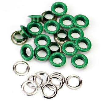 Люверсы заклепка+шайба 6 мм Ø 3 мм 50 шт. Зеленый