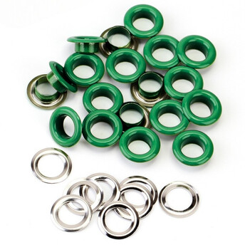 Люверсы заклепка+шайба 6 мм Ø 3 мм 50 шт. Зеленый