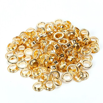 Люверсы заклепка+шайба 6 мм Ø 3 мм 50 шт. Золотистый