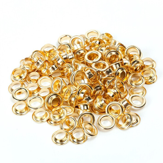 Люверсы заклепка+шайба 6 мм Ø 3 мм 50 шт. Золотистый