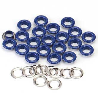 Люверсы заклепка+шайба 6 мм Ø 3 мм 50 шт. Синий темный