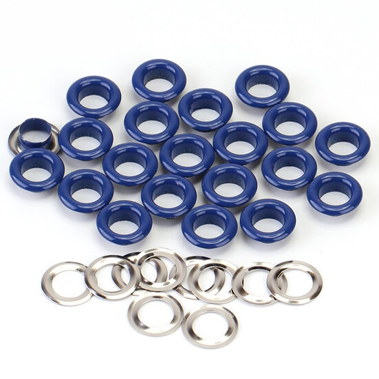 Люверсы заклепка+шайба 6 мм Ø 3 мм 50 шт. Синий темный