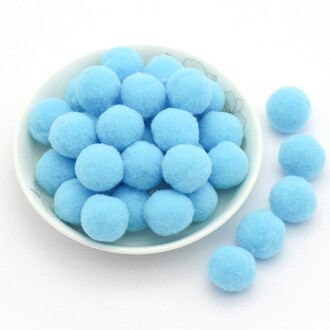 Помпоны бархатные 10 мм +-100 шт. Голубой