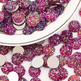 Напівнамистини Кристали холодної фіксації 12 мм 20 шт. Лілово-фіолетовий АВ