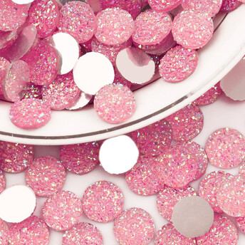 Полубусины Кристалы холодной фиксации 12 мм 20 шт. Розовый АВ