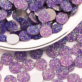 Полубусины Кристалы холодной фиксации 12 мм 20 шт. Сиренево-фиолетовый АВ