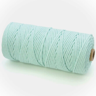 Канат для макраме веревка хлопковая 3 мм Бирюзовый +-100 м