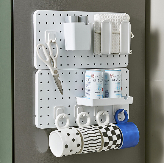 Стакан на органайзер подставка Pegboard/Пегборд для рукоделия 11х10х7 см 1 шт. Серый