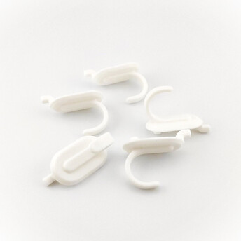 Крючок на органайзер Pegboard/Пегборд для рукоделия 4х2,5х3 см 5 шт. Белый