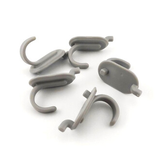 Крючок на органайзер Pegboard/Пегборд для рукоделия 4х2,5х3 см 5 шт. Серый