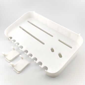 Полочка на органайзер Pegboard/Пегборд для рукоделия 21х5,5х12 см 1 шт. Белый