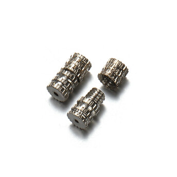 Замок закрутка винтовой для бижутерии 7х4 мм Ø 0,8 мм 20 шт. Платина