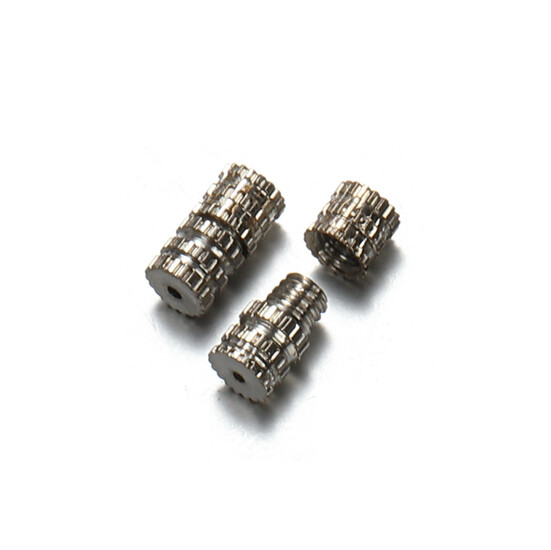 Замок закрутка винтовой для бижутерии 7х4 мм Ø 0,8 мм 20 шт. Платина