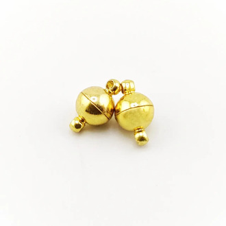 Замок магнитный Шар 6 мм 1 шт. Золотистый яркий