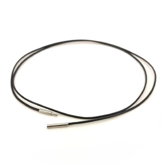 Шнурок на шею Плетеный поворотный замок нерж.сталь 70х0,12 см 1 шт. Черный