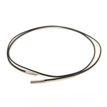 Шнурок на шею Плетеный поворотный замок нерж.сталь 40х0,12 см 1 шт. Черный