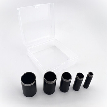 Пробойники просечка в коробке круглая перфорация 4/6/9/12/14 мм 5 шт. Черный