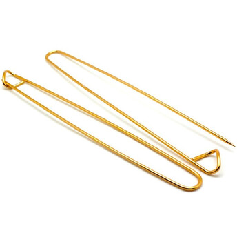 Шпилька булавка вязальная 20х2,4 см 1 шт. Золотистый