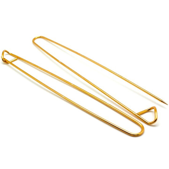 Шпилька булавка вязальная 20х2,4 см 1 шт. Золотистый