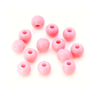 Бусины Шар пластик 4 мм Ø 1 мм +-25 г (±750 шт.) Розовый яркий