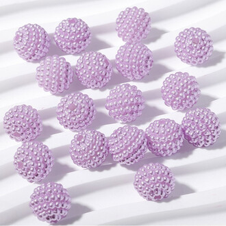 Бусины разборные Малина пластиковые 10 мм Ø 1,2 мм +-30 шт. Сиреневый