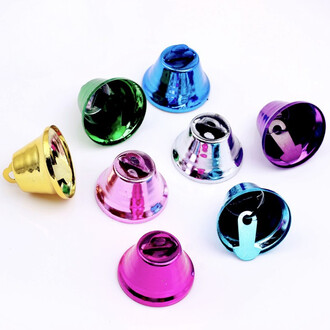 Колокольчик декоративный подвеска 26х31 мм 3 шт. Разные цвета