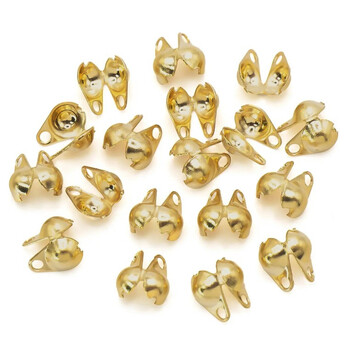 Каллоты с боковым зажимом из нерж.стали 10х6 мм 10 шт. Золотистый