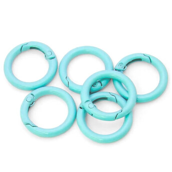 Карабин кольцо 24х4 мм 1 шт. Бирюзовый