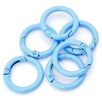 Карабин кольцо 24х4 мм 1 шт. Голубой