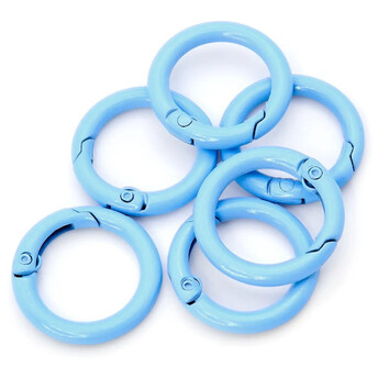 Карабин кольцо 24х4 мм 1 шт. Голубой