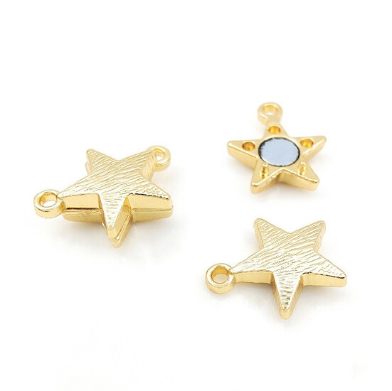 Замок магнитный Звезда 18К позолота 14х10 мм 1 шт. Золото