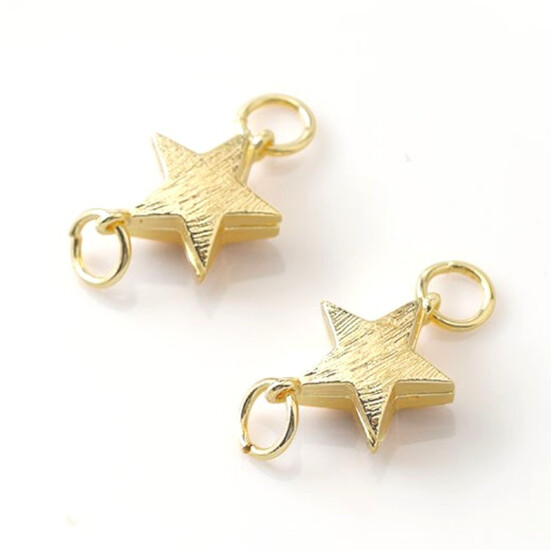 Замок магнитный Звезда 18К позолота 14х10 мм 1 шт. Золото