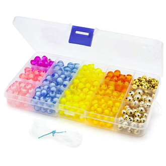 Набор для изготовления украшений №11 17х10х2 см 15 отделений ±132 г (±408 шт.)