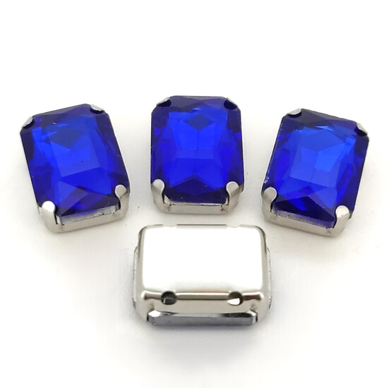 Стразы в цапах пришивные Прямоугольник 6х8 мм 10 шт. Электрик