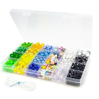 Набор для изготовления украшений №1 19х13х2 см 24 ячейки ±198 г (±660 шт.)