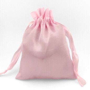 Подарочный мешочек из атласа 10х12 см (+-5 мм) 1 шт. Розовый