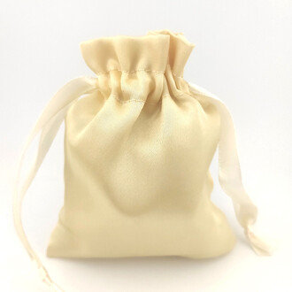 Подарочный мешочек из атласа с оверлоком 10х12 см (+-5 мм) 1 шт. Шампань