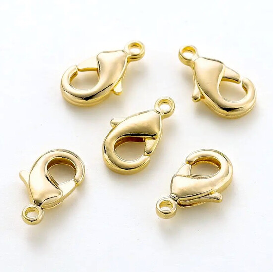 Карабин медный 18К позолота 12 мм 1 шт. Золото