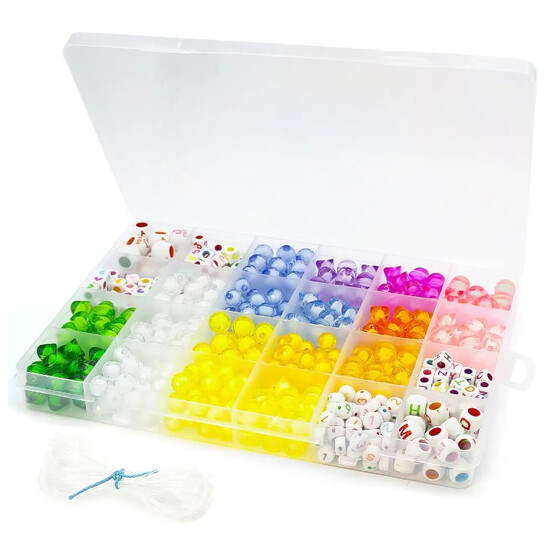 Набор для изготовления украшений №5 19х13х2 см 24 отделения ±180 г (±585 шт.)