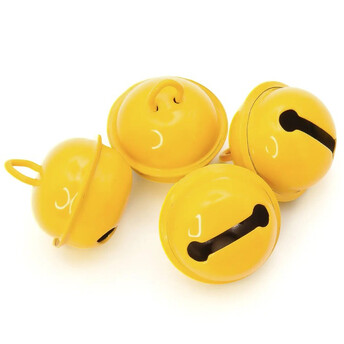 Бубенчик подвеска, 5шт., размер 22мм, цвет Желтый