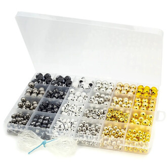 Набор для изготовления украшений №9 19х13х2 см 24 ячейки ±200 г (±880 шт.)