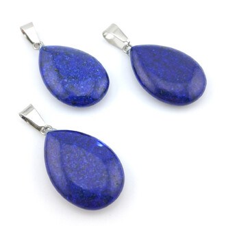 Кулон капля Лазурит 16х6х34 мм 1 шт.