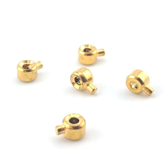 Стопперы One touch 24К позолота 3х2,4 мм 1 шт. Золото