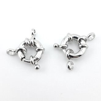 Карабин шпригель Wheel медный позолота 11х15 мм 1 шт. Белое золото