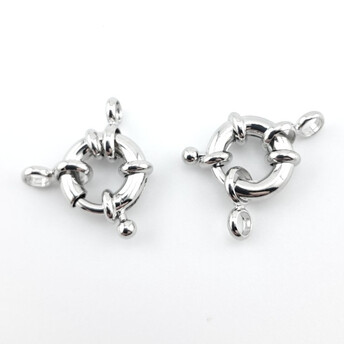 Карабин шпригель Wheel медный позолота 11х15 мм 1 шт. Белое золото