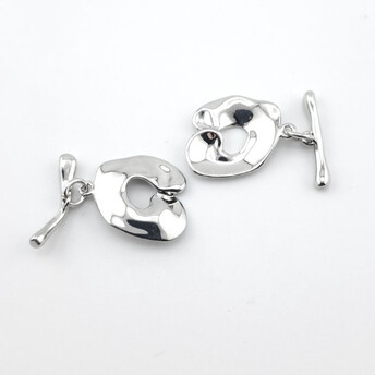 Замок тогл Asti медный позолота 16мм/19 мм 1 шт. Белое золото