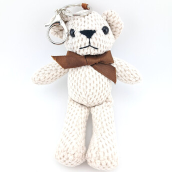 Игрушка-брелок Медвежонок вельвет дорис 16х7 см 1 шт. Айвори