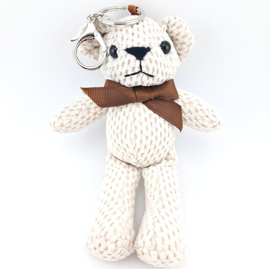 Игрушка-брелок Медвежонок вельвет дорис 16х7 см 1 шт. Айвори