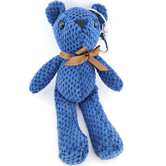 Игрушка-брелок Медвежонок вельвет дорис 16х7 см 1 шт. Синий темный