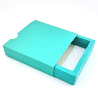 Ювелирная упаковка для украшений + подарочный пакет 7х7х2 см 1 шт. Тиффани